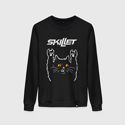 Женский свитшот Skillet rock cat