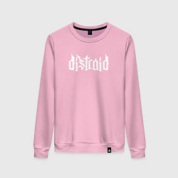 Свитшот хлопковый женский Логотип Distraid, цвет: светло-розовый