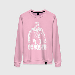 Свитшот хлопковый женский Arnold conquer, цвет: светло-розовый