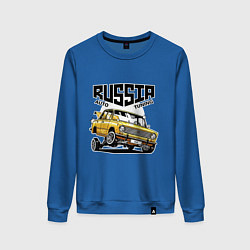 Свитшот хлопковый женский Russia tuning car, цвет: синий