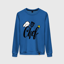 Женский свитшот Надпись - шеф повар