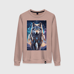Женский свитшот Шаман волк