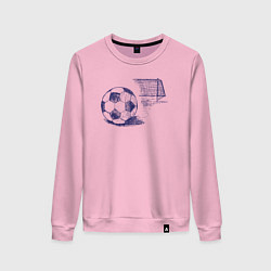 Свитшот хлопковый женский Футбольчик, цвет: светло-розовый