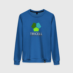 Свитшот хлопковый женский Tricell Inc, цвет: синий