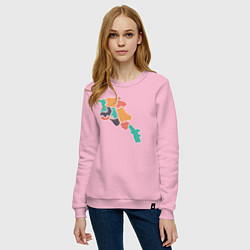 Свитшот хлопковый женский Области Армении, цвет: светло-розовый — фото 2