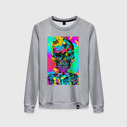 Женский свитшот Cool skull - pop art - vogue