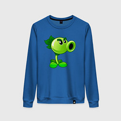 Свитшот хлопковый женский Повторитель горохострел, цвет: синий