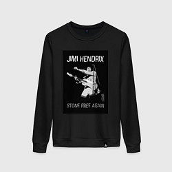 Свитшот хлопковый женский Tribute to Jimi Hendrix, цвет: черный
