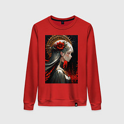 Свитшот хлопковый женский Blood Flower, цвет: красный