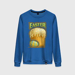 Свитшот хлопковый женский Easter, цвет: синий