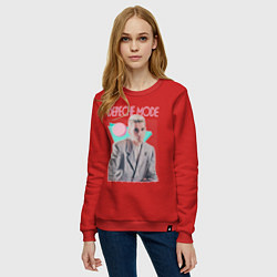 Свитшот хлопковый женский Depeche Mode 80s Dave, цвет: красный — фото 2