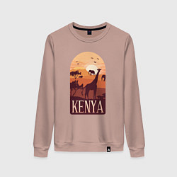 Свитшот хлопковый женский Kenya, цвет: пыльно-розовый