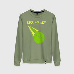 Свитшот хлопковый женский Tennis ace, цвет: авокадо