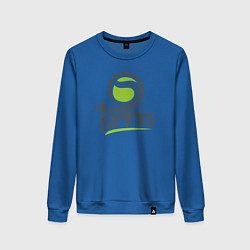 Свитшот хлопковый женский Tennis ball, цвет: синий