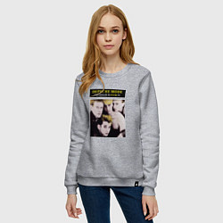 Свитшот хлопковый женский Depeche Mode - The Singles 81-85, цвет: меланж — фото 2