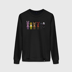 Свитшот хлопковый женский FNAF команда, цвет: черный