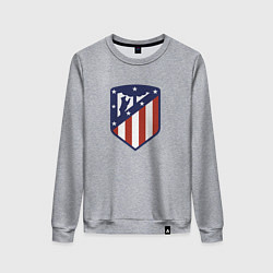 Свитшот хлопковый женский Atletico Madrid FC, цвет: меланж