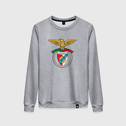 Свитшот хлопковый женский Benfica club, цвет: меланж