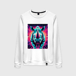 Женский свитшот Кибер носорог