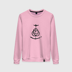 Свитшот хлопковый женский Символ Elden Ring, цвет: светло-розовый