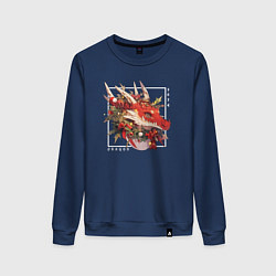 Женский свитшот Christmas red dragon
