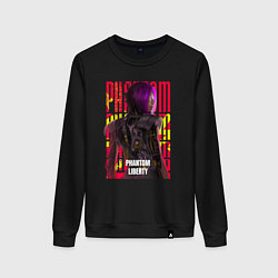 Свитшот хлопковый женский Cyberpunk 2077 Phantom Liberty: Songbird, цвет: черный