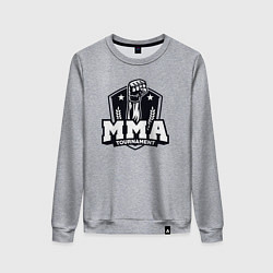 Свитшот хлопковый женский Турнир MMA, цвет: меланж