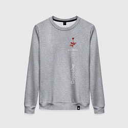 Свитшот хлопковый женский Depeche Mode - Violator роза, цвет: меланж