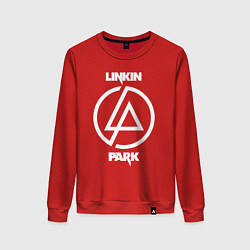 Свитшот хлопковый женский Linkin Park logo, цвет: красный