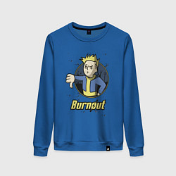 Свитшот хлопковый женский Burnout - vault boy, цвет: синий