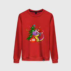 Женский свитшот Новогодний дракон желает счастья