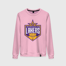 Свитшот хлопковый женский Los Angelas Lakers star, цвет: светло-розовый