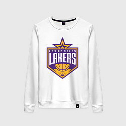 Свитшот хлопковый женский Los Angelas Lakers star, цвет: белый