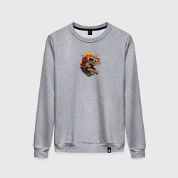 Женский свитшот Ти-рекс на закате