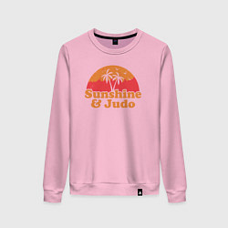 Свитшот хлопковый женский Sunshine and judo, цвет: светло-розовый