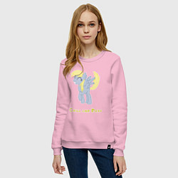 Свитшот хлопковый женский Весёлая Дерпи из My little Pony, цвет: светло-розовый — фото 2