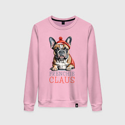 Женский свитшот Французский новогодний бульдог