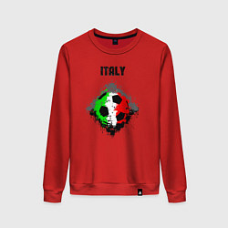 Свитшот хлопковый женский Команда Италии, цвет: красный