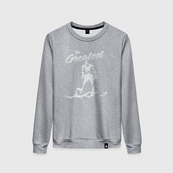 Свитшот хлопковый женский Величайший Мухаммед Али, цвет: меланж