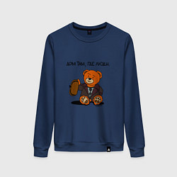 Женский свитшот Медведь Кащей: дом там где люди