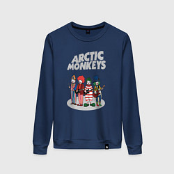 Свитшот хлопковый женский Arctic Monkeys clowns, цвет: тёмно-синий