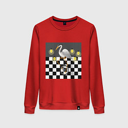 Женский свитшот Цапля на велике