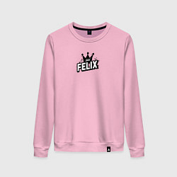 Свитшот хлопковый женский Felix k-stars, цвет: светло-розовый