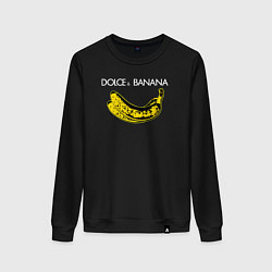 Свитшот хлопковый женский Dolce Banana, цвет: черный