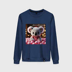 Женский свитшот Игрушечная коала и надпись: зато я очень красивый