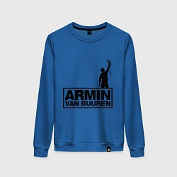 Свитшот хлопковый женский Armin van buuren, цвет: синий