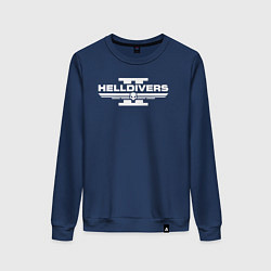 Свитшот хлопковый женский Helldivers 2: Logo, цвет: тёмно-синий