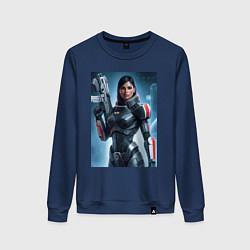 Свитшот хлопковый женский Mass Effect -N7 armor, цвет: тёмно-синий