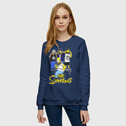 Свитшот хлопковый женский Simpsons - Cypress hill, цвет: тёмно-синий — фото 2
