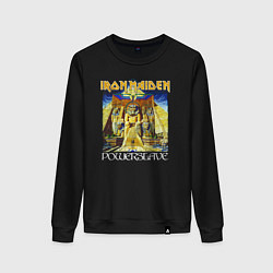 Свитшот хлопковый женский Iron Maiden Powerslave, цвет: черный